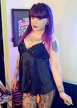 Dirty Kelly hard in corset & stockings
