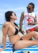 Watch the sexy Eva Lin fuck Ramon and Castro in this hardcore 3some!
